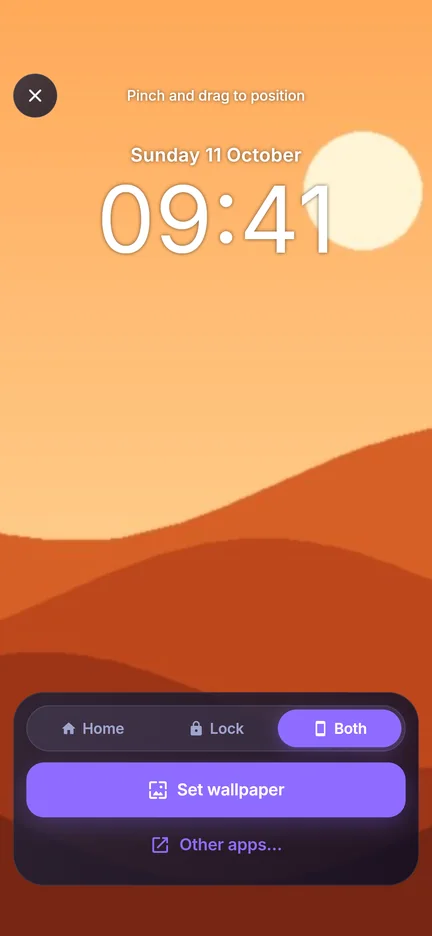 Setting a wallpaper